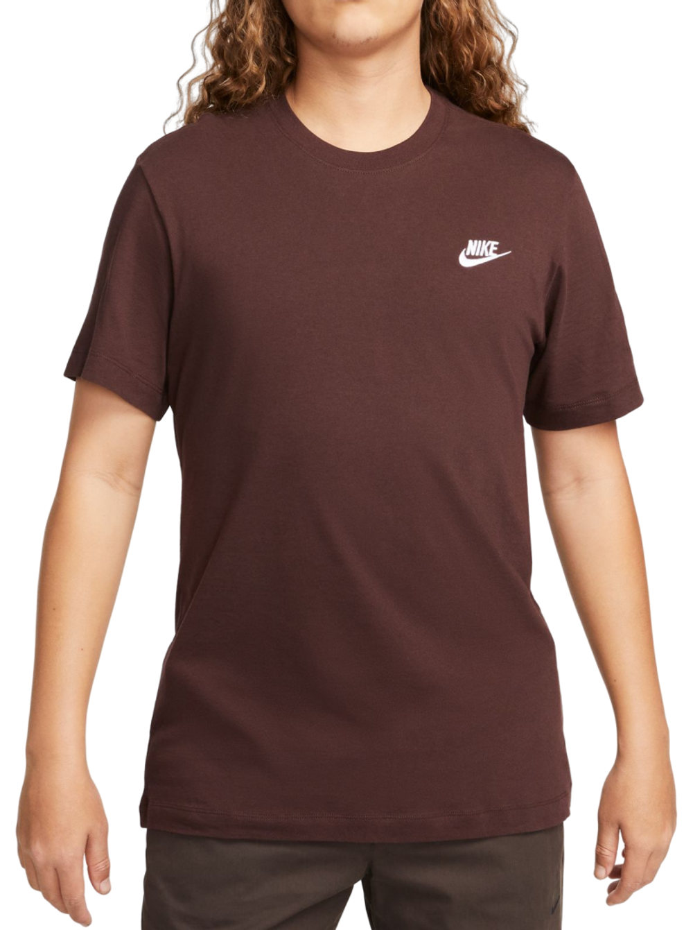 Футболка мужская теннисная Nike Sportswear Club T-Shirt - earth