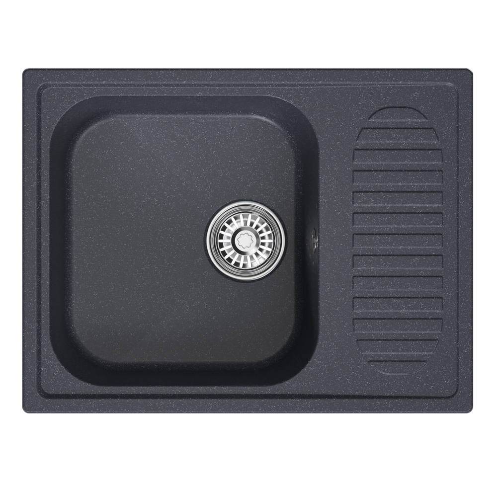 Мойка ML-GM18 КОМФОРТ с крылом, антрацит (343), 640*490*190мм