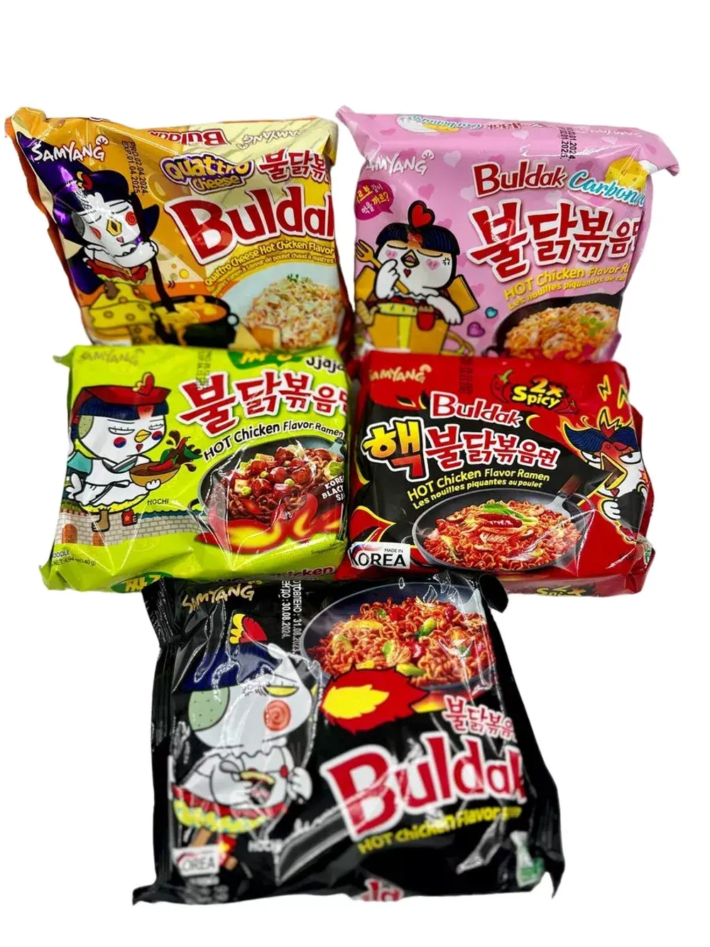 Корейская лапша Самянг Buldak сет из пяти видов