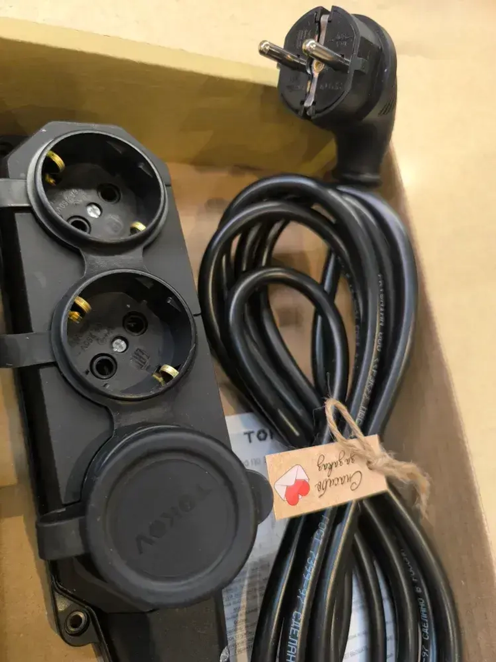 длинитель IP 44 влагозащищенный .с Угловой вилкой каучук 3 розетки 3 метра с заземлением 3на1,5 ПВС Гост