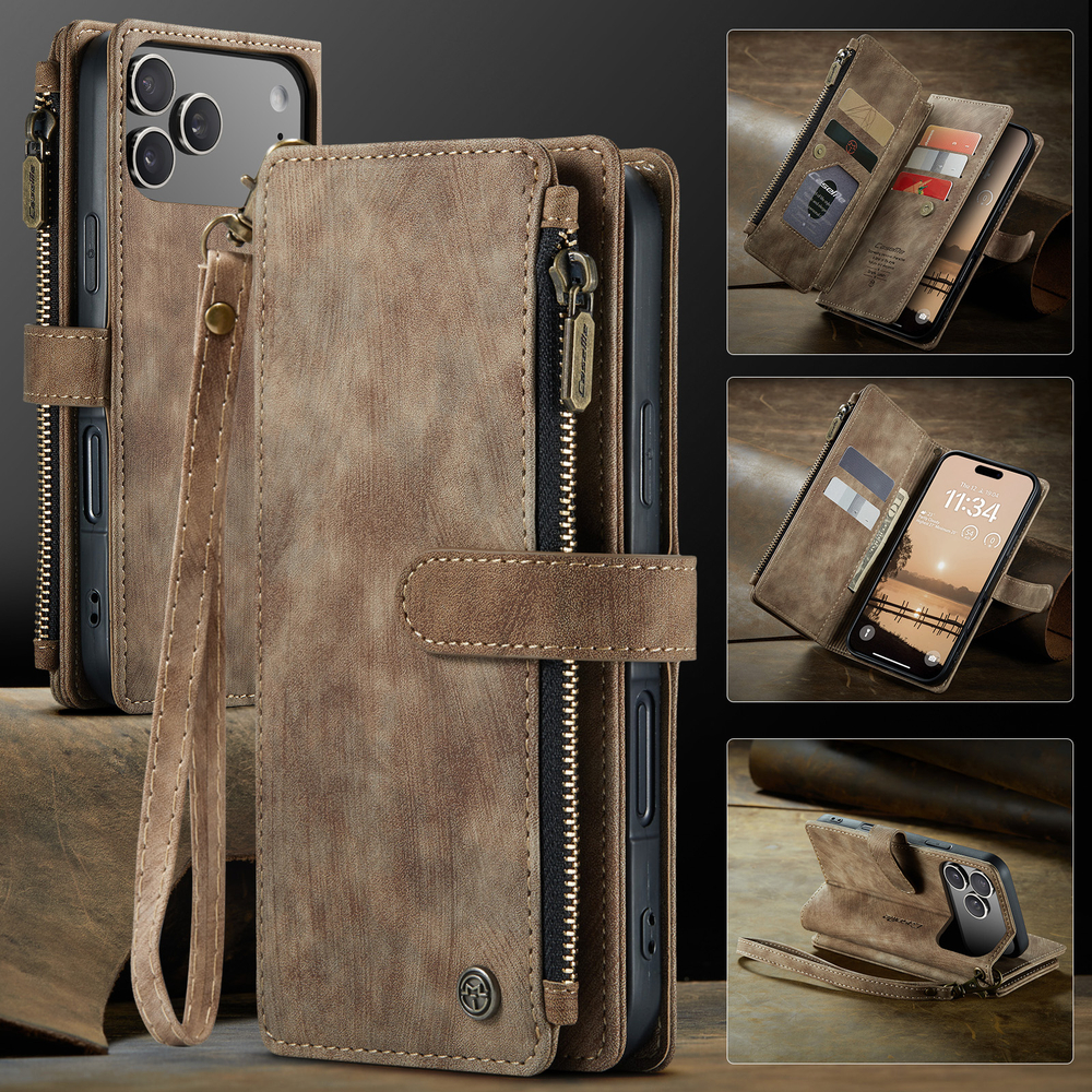 Многофункциональный чехол-кошелек CaseMe 3 in 1 Matte Wallet для iPhone 17 Pro