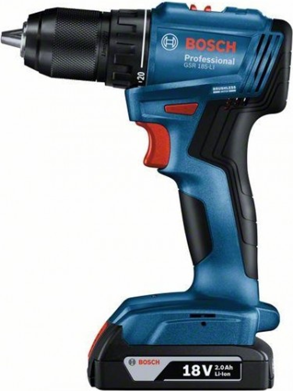 Дрель-шуруповерт аккумуляторная BOSCH GSR 185-LI 06019K3005 1х4,0 Ач