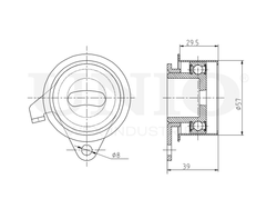 Ролик с натяжителем ремня ГРМ UNIO TNS-10079