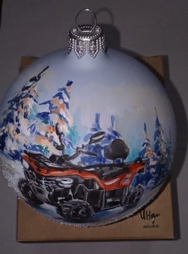 Ёлочный шар - Квадроцикл, 10 см