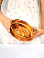 Тарелка деревянная из массива кедра