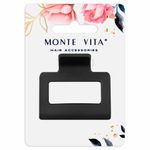 Краб для волос 5 см, soft-touch, чёрный, MONTE VITA, 457009