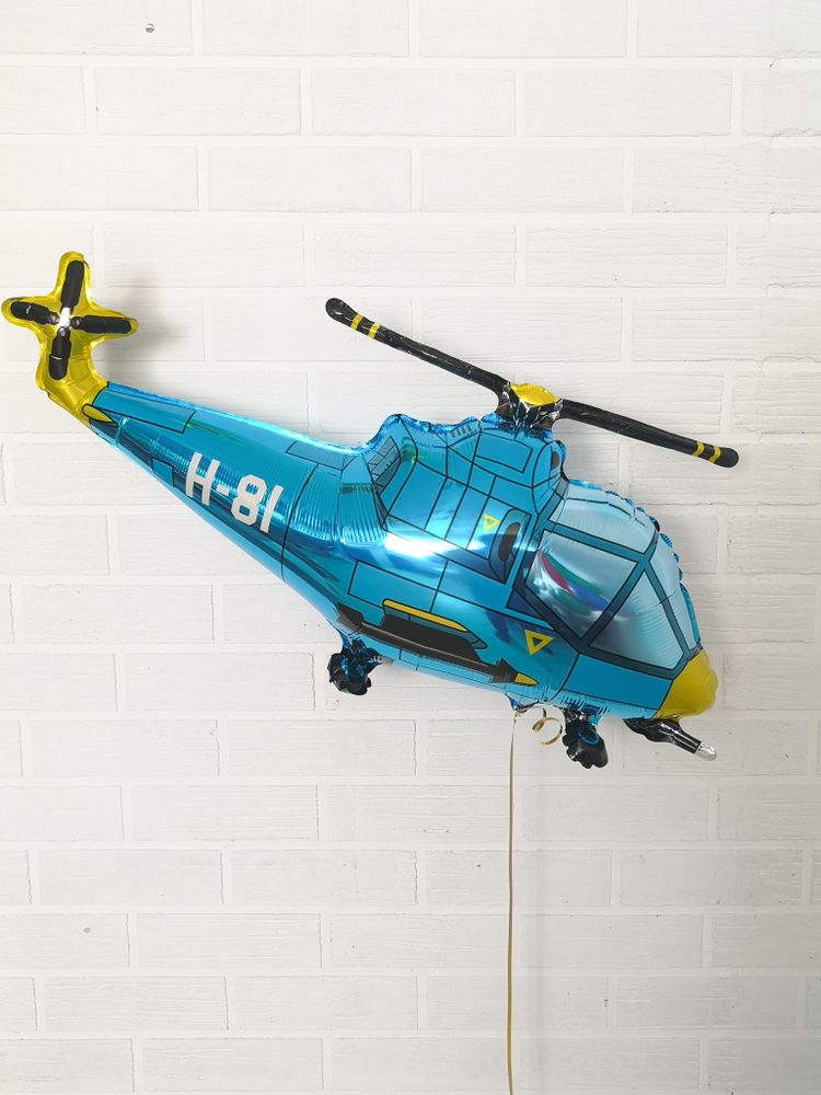 F Шар фигура Вертолет (синий), 38"/97 см, 1 шт. (БГ-21)