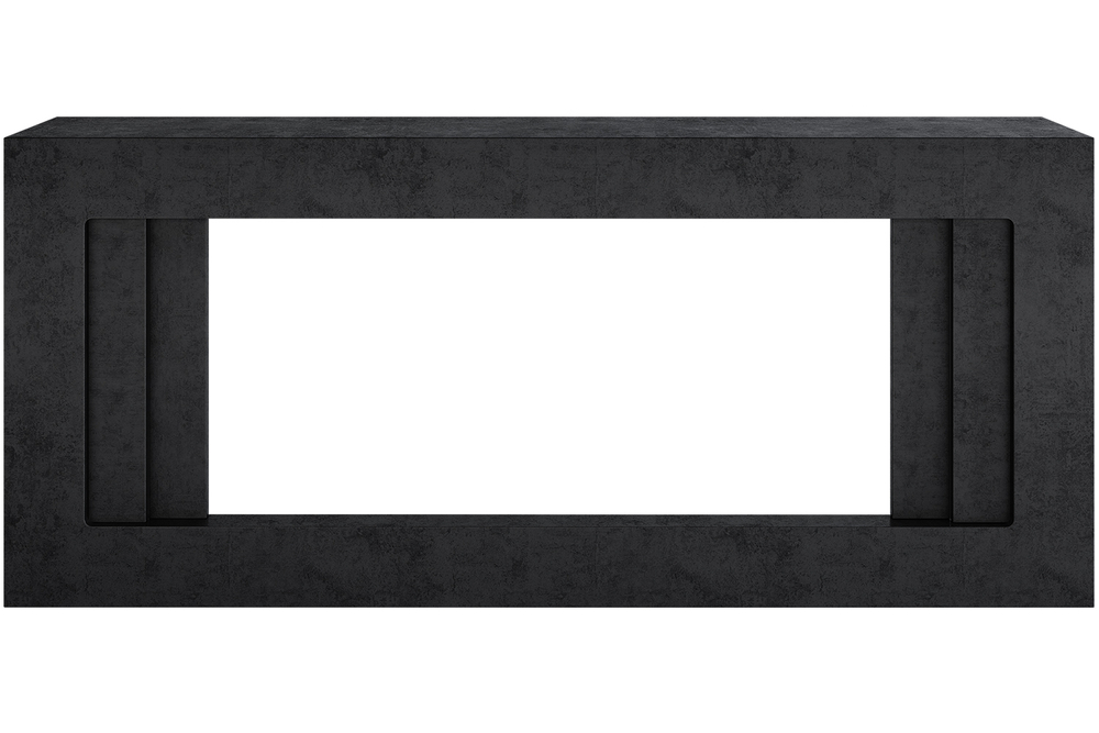 Каминокомплект Line 42 Dark Grey (Разборный) - Темный серый с очагом Vision 42 LOG LED