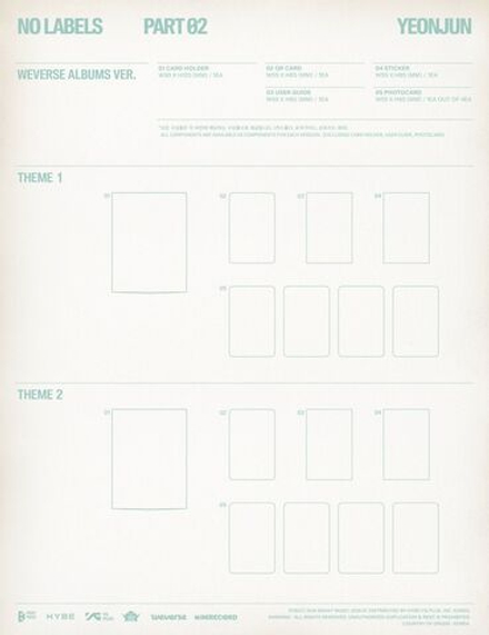(ПРЕДЗАКАЗ) Альбом YEONJUN - NO LABELS : PART 02 WVS ALBUMS 2 Version SET