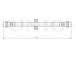 Шланг тормозной передний UNIO BRH-10021