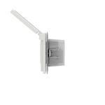 Розетка силовая, 2P+E, с з/ш, с крышкой, IP44, KANT, белый песок