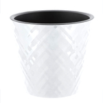 Горшок для цветов InGreen Manhattan D230мм, 5 л c дренажной вставкой, белоснежный жасмин