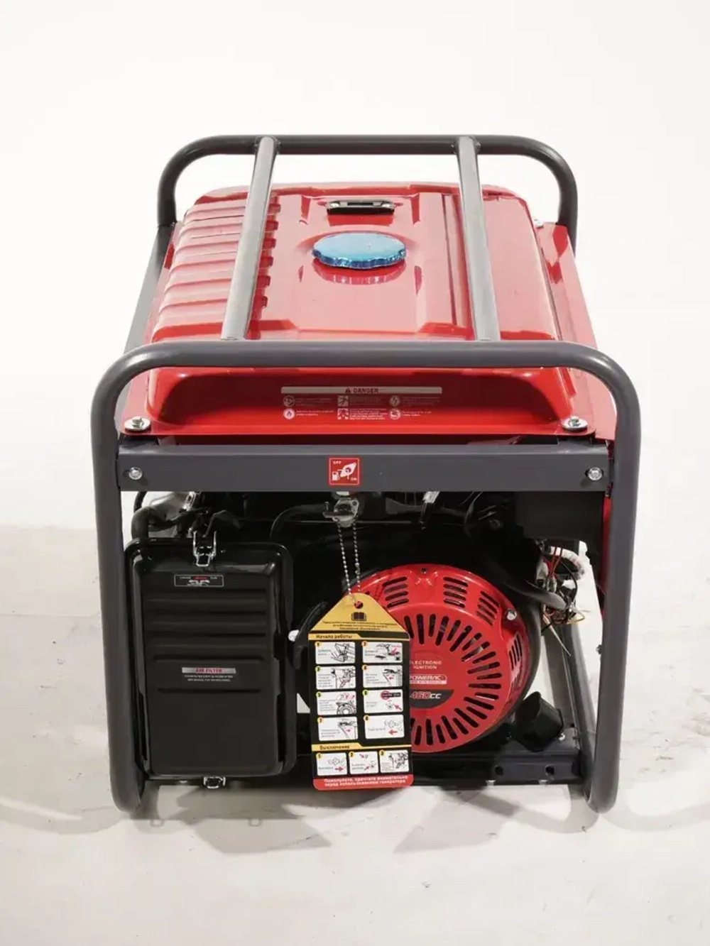 Генератор бензиновый электрический Powerac PR9500H2E (9кВт, 220В, 16л.с., ЭЛЕКТРОСТАРТЕР + АКБ)