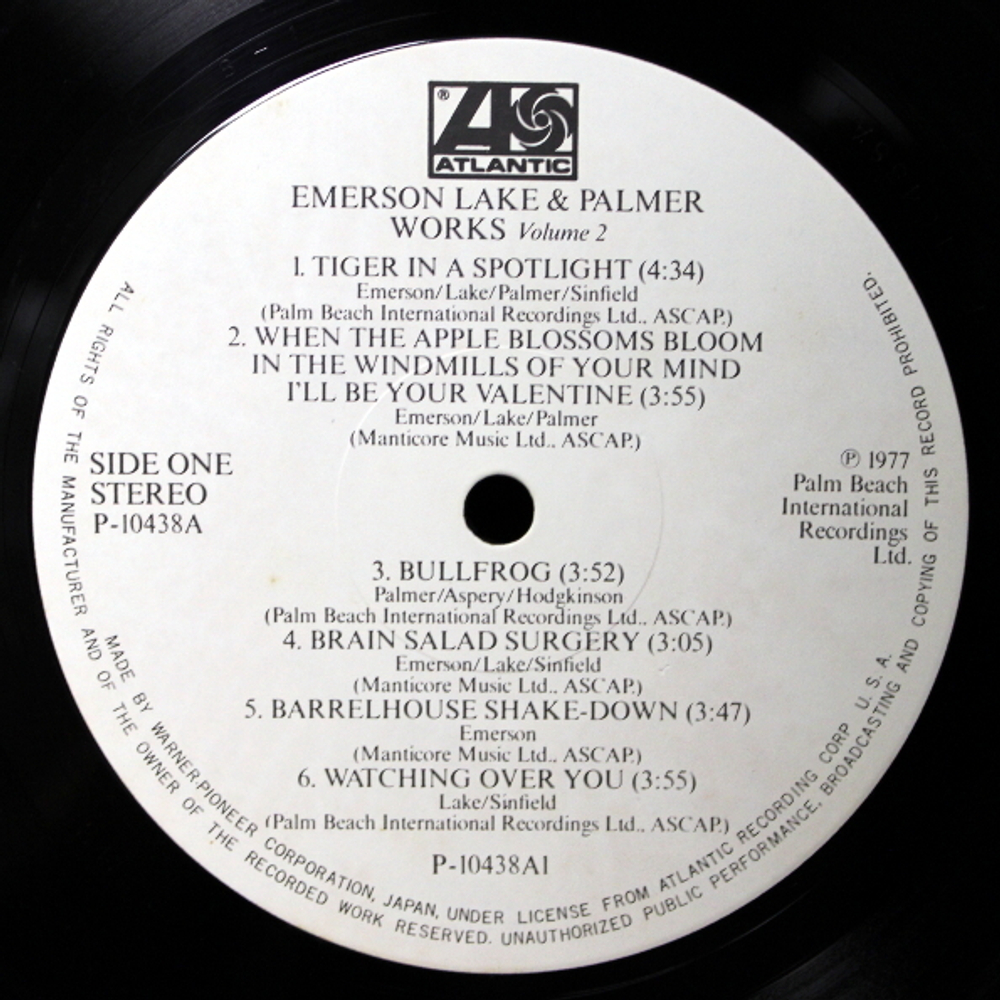 Emerson, Lake & Palmer / Works Volume 2 (LP)