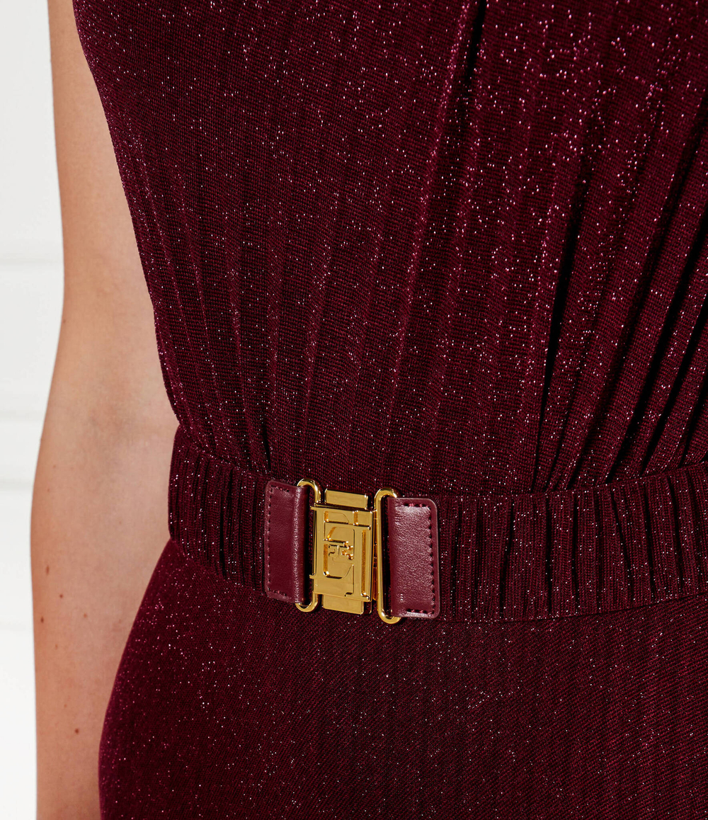 Платье с ремешком Elisabetta Franchi - бордовый(AB68646E2)