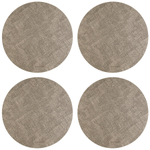 Набор из 4-х сервировочных салфеток leanera, D35 см, песочные
