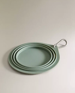 ZARA HOME СИЛИКОНОВАЯ МИСКА ДЛЯ КОРМА ДЛЯ ДОМАШНИХ ЖИВОТНЫХ, ЗЕЛЕНЫЙ