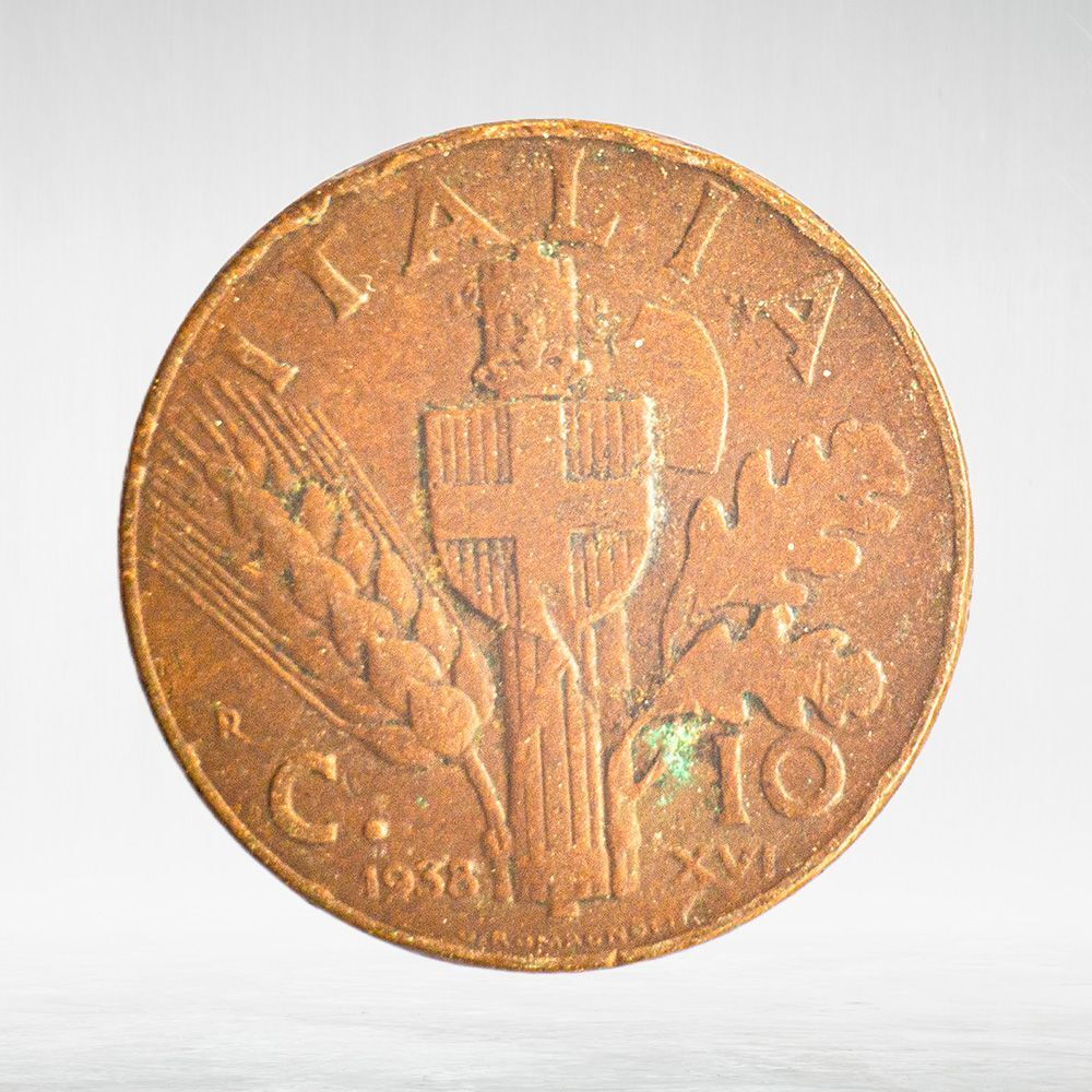 Italy 10 Centesimi 1938 R "Victor Emmanuel III", G