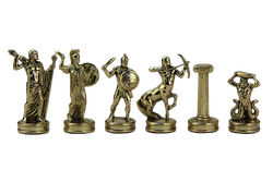 Manopoulos Шахматы сувенирные "Битва Титанов" бронзовые