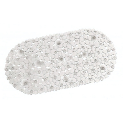 Коврик в ванную на присосках "Камушки" 69*36см прозрачный