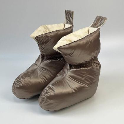 Сапожки-носочки пуховые German Grass Comfort Socks Travel Grass Milk Chocolate бежевые Коричневый