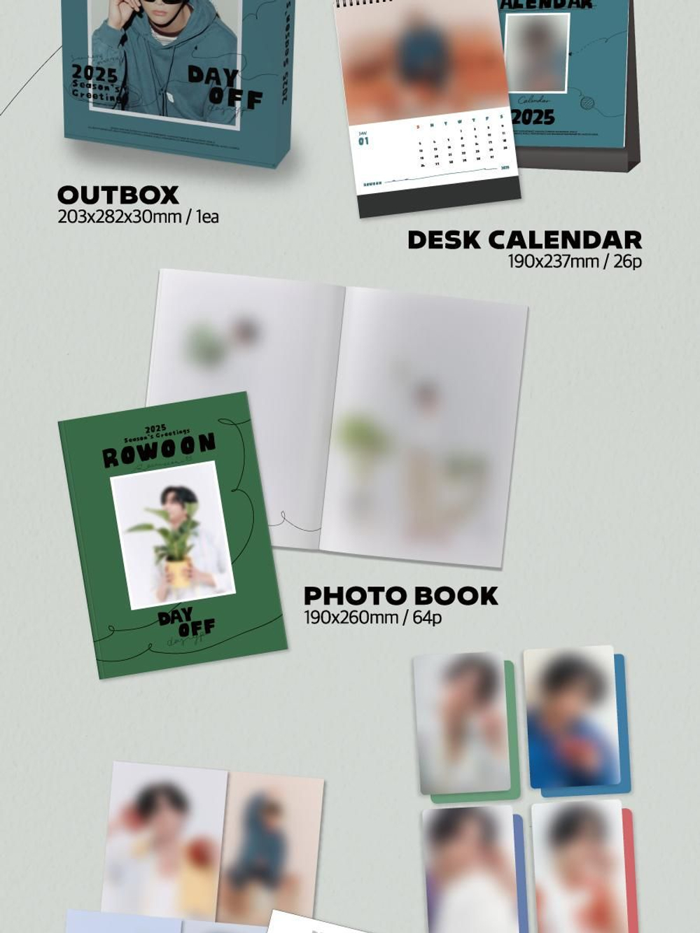 товары RO WOON - DAY OFF 2025 SEASON'S GREETINGS