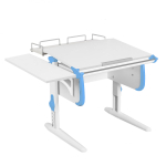 Растущая парта Дэми СУТ 24 с задней полкой СУТ.14.210 и боковой полкой СУТ.24.230 (1020×880 мм)