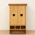 Шкаф навесной Прованс 2 двери 3 ящика для кухни и ванной из массива сосны, бежевый