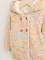 Вязаный кардиган с капюшоном для малышей Next K82-431, Бежевый