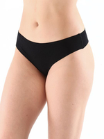 Бесшовные стринги из нежнейшего хлопкового полотна (Размер: L) (Цвет: черный)