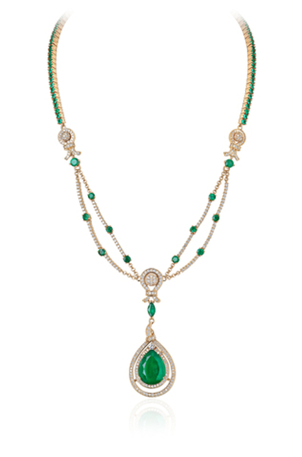 Колье с бриллиантами  из желтого золота JA-L-640661-1