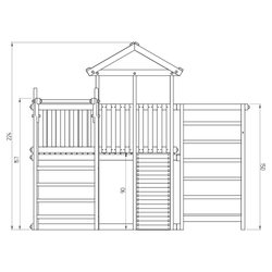 Детский домашний игровой комплекс чердак ДК2Р Розовый