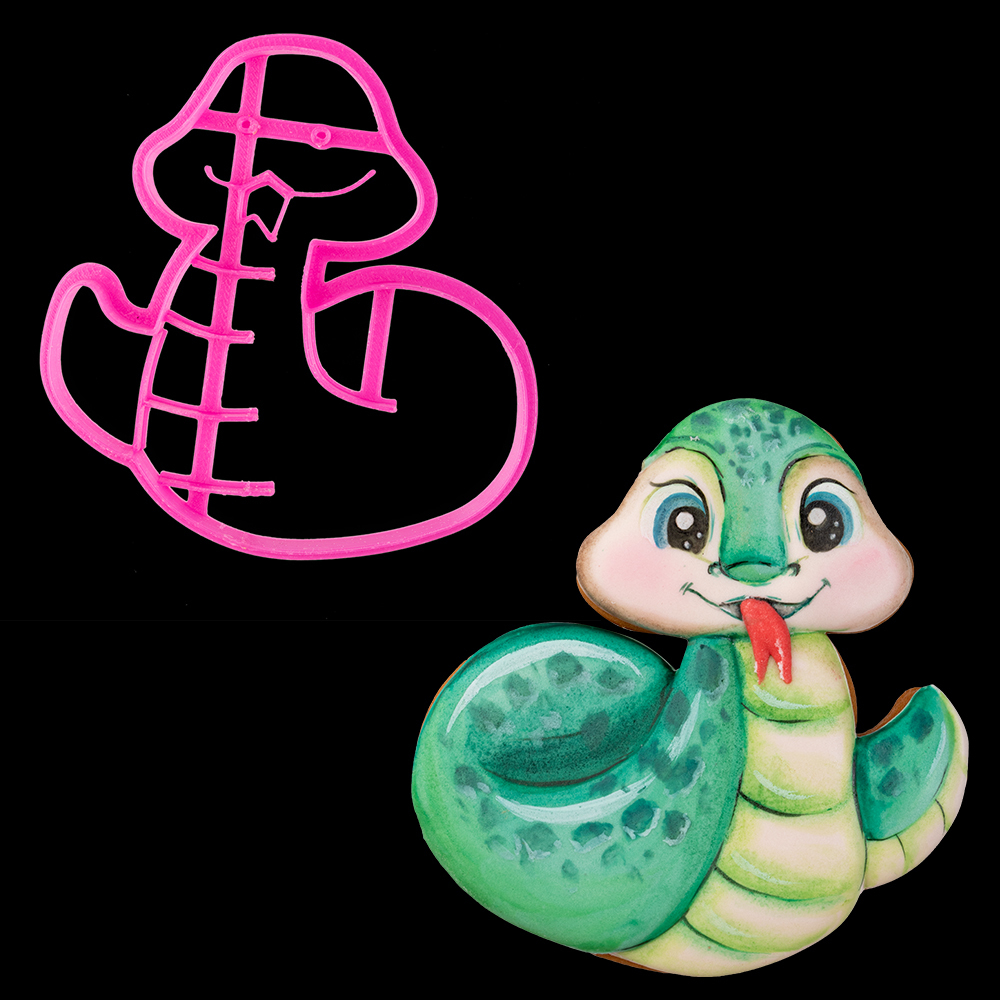 Вырубка пластиковая "Змея" (10см)