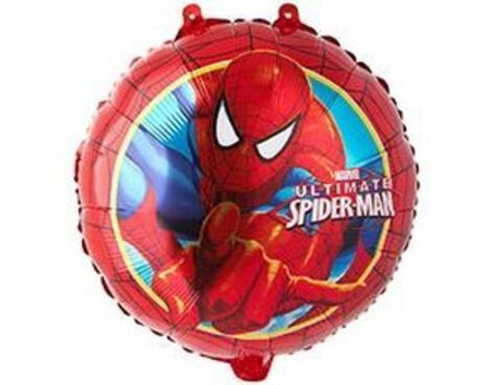 Шар круг фольга 45см. Человек-паук