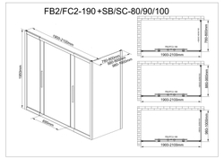 Душевой уголок AvaCan FB2 190-210  + SB90
