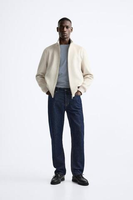 ZARA КУРТКА ИЗ ИСКУССТВЕННОЙ ЗАМШИ, ПЕСОЧНЫЙ