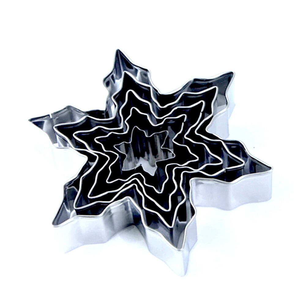 Набор металлических вырубок Снежинки 5 шт.