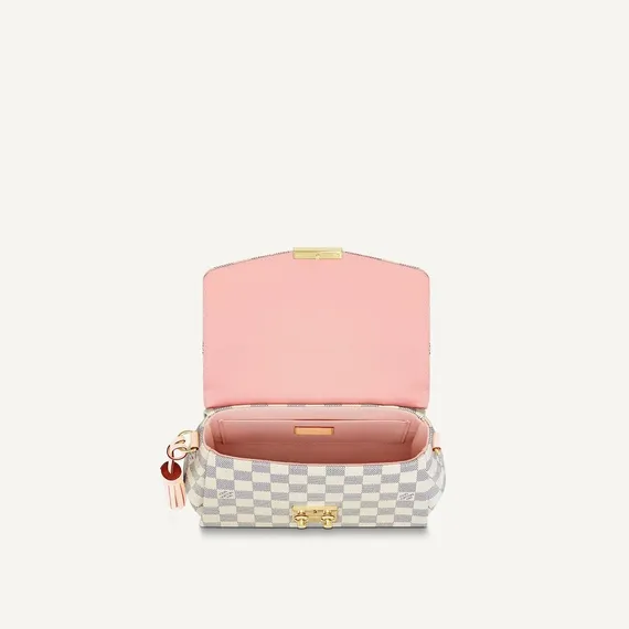 Сумка Louis Vuitton Croisette канва Damier Azur белый