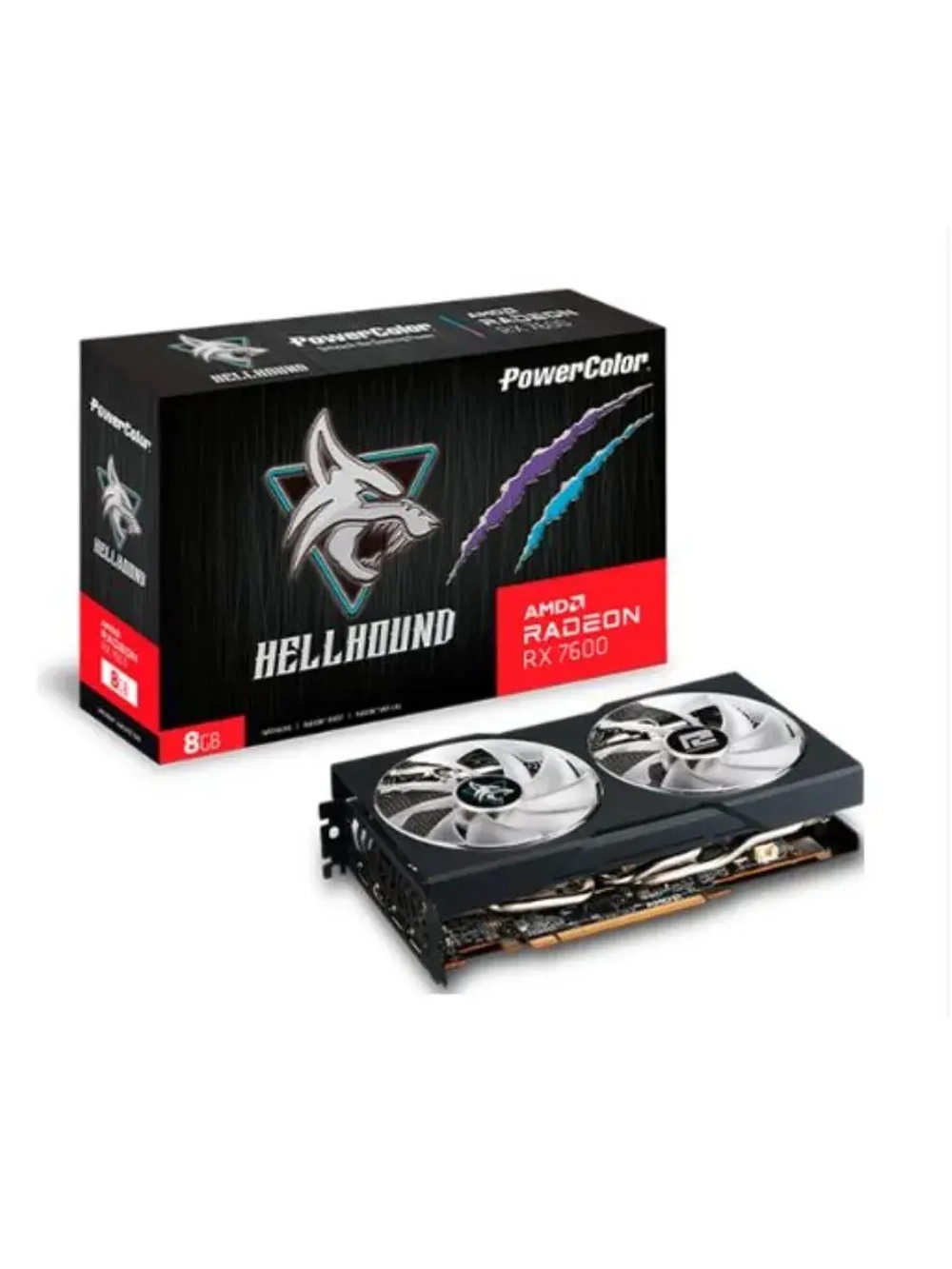 Видеокарта Radeon RX 7600 Hellhound 8 ГБ RX7600 8G-L/OC