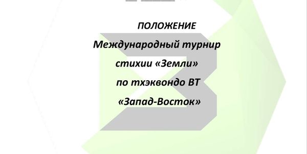 Международный турнир стихии «Земля» по тхэквондо ВТ «Запад-Восток»