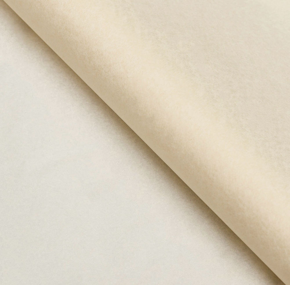 Бумага упаковочная тишью, бежевый, 50×66 см