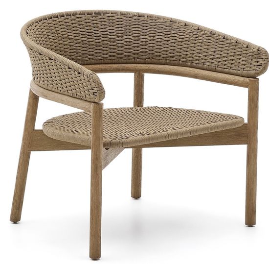 Кресло Arinella из акации с натуральной отделкой и бежевой веревкой La Forma Испания 