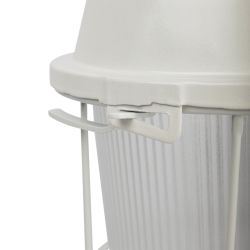 Светильник ЭРА НСП 02-100-003 с решеткой Желудь сталь стекло IP54 E27 max 100Вт 172х262х275 белый