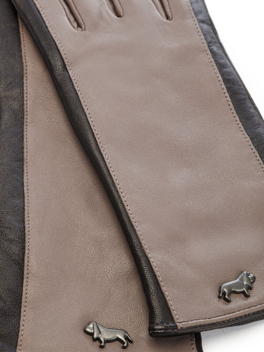 Перчатки п/ш LB-0641, бежевый/коричневый