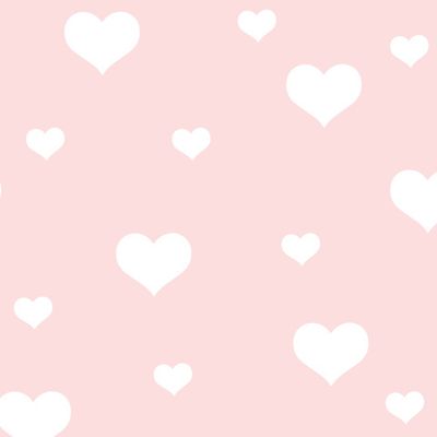 white hearts on a pink background