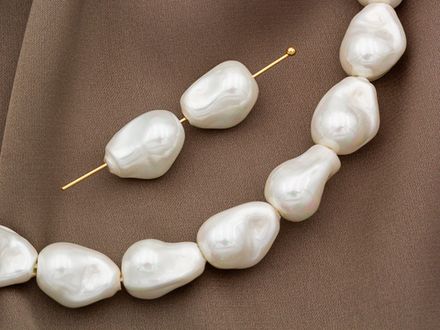 Жемчуг барочный 11мм, майорка (бусина)