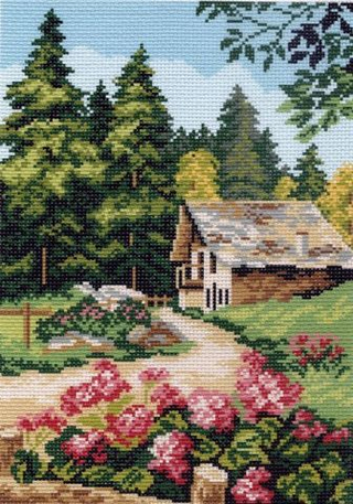 "Утро на даче"-0739 канва с рисунком