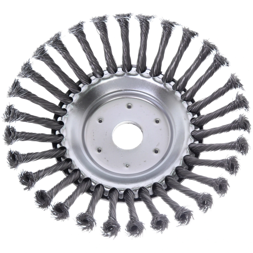 Щетка круглая для триммера из стальной проволоки диаметр 200мм, посадочное 25.4мм