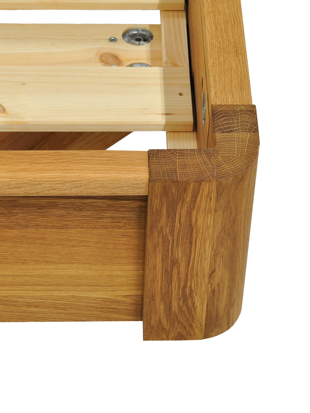 Парящая кровать Калантея 200х200 см из массива дикого дуба