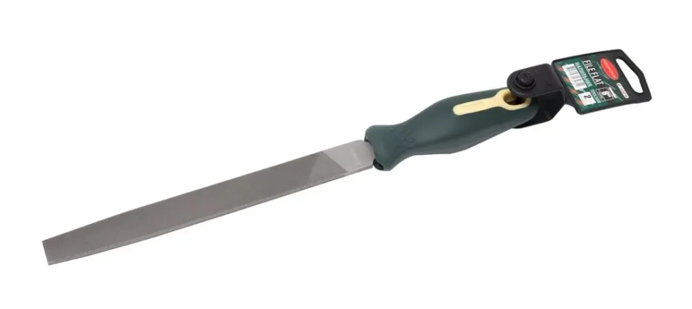 Напильник плоский 10''-250мм, на пластиковом держателе RockForce RF-5056P110